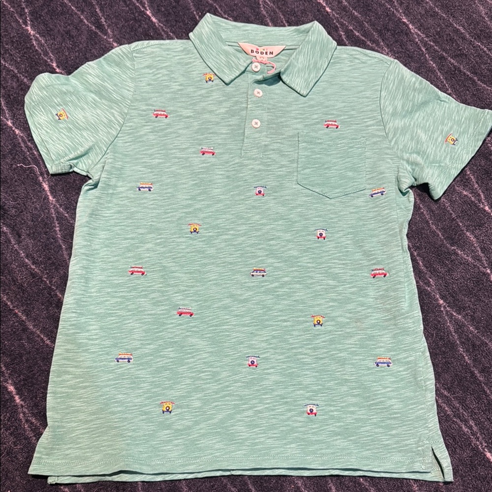 Mini Boden Kids Green Polo Shirt 13-14Y